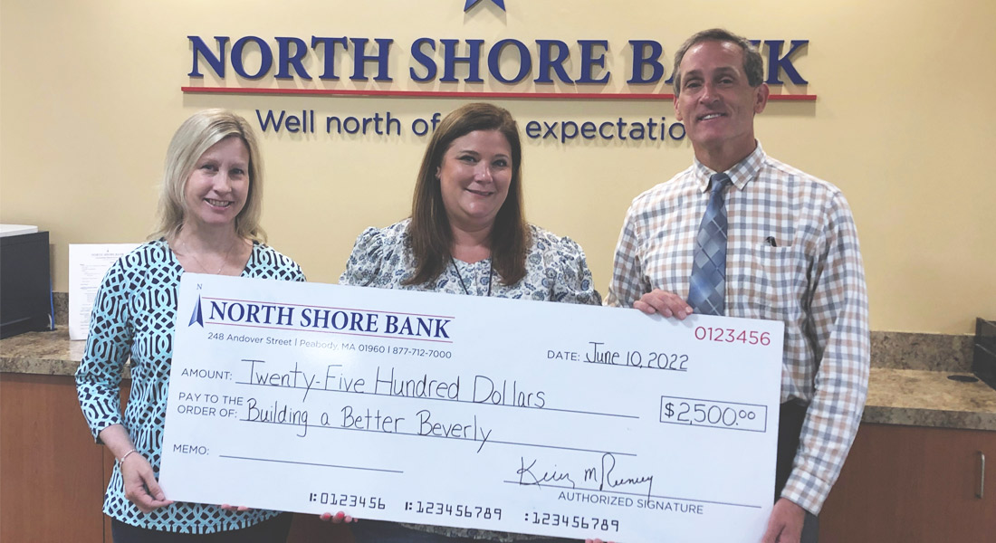 Photo of North Shore Bank presenting a $2,500 contribution to Beverly Summer Literacy Program