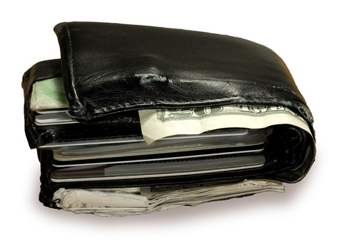 Image of stuffed wallet - digital wallets