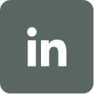A gray LinkedIn logo.